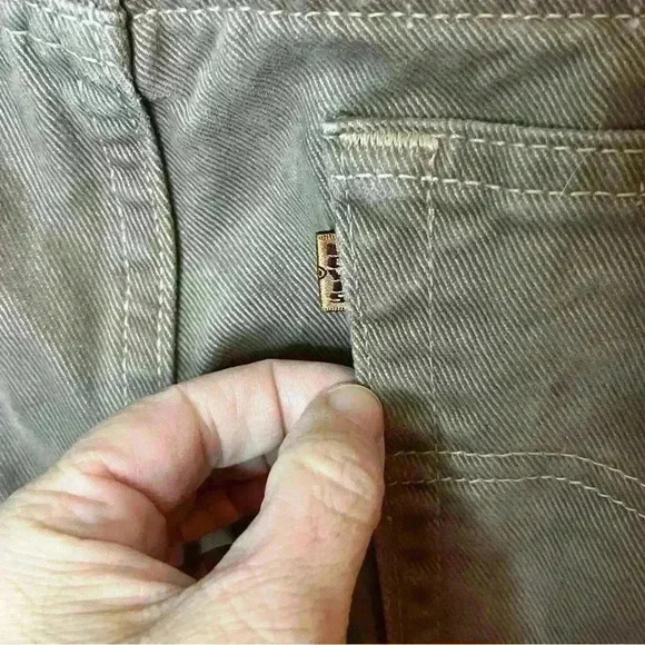 Vintage Levi’s 540 Relaxed Orange Tab Jeans Mens 38x34 Tan Brown Straight Leg - Picture 2 of 10
